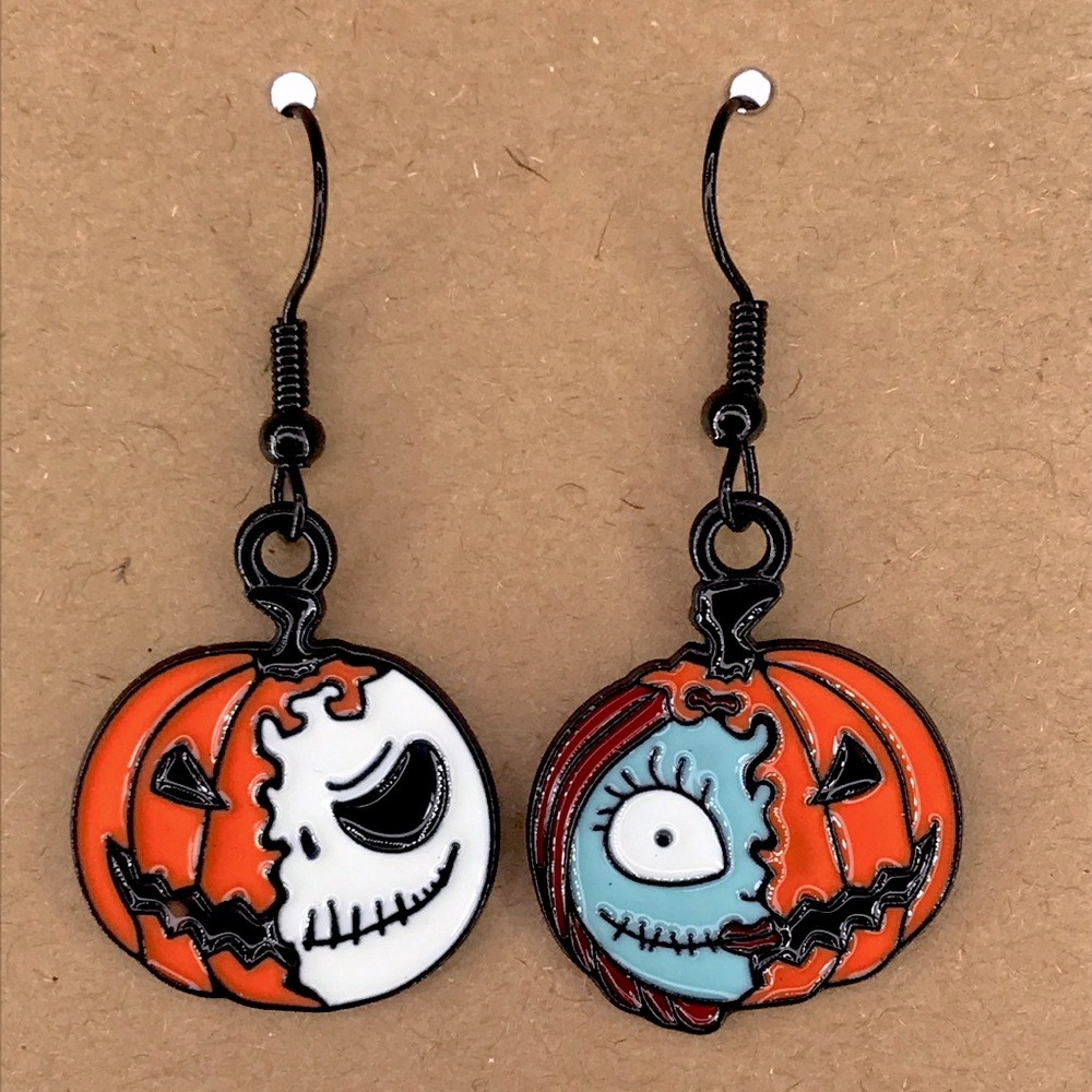Nightmare Before Christmas Jack Skeleton Face Earrings